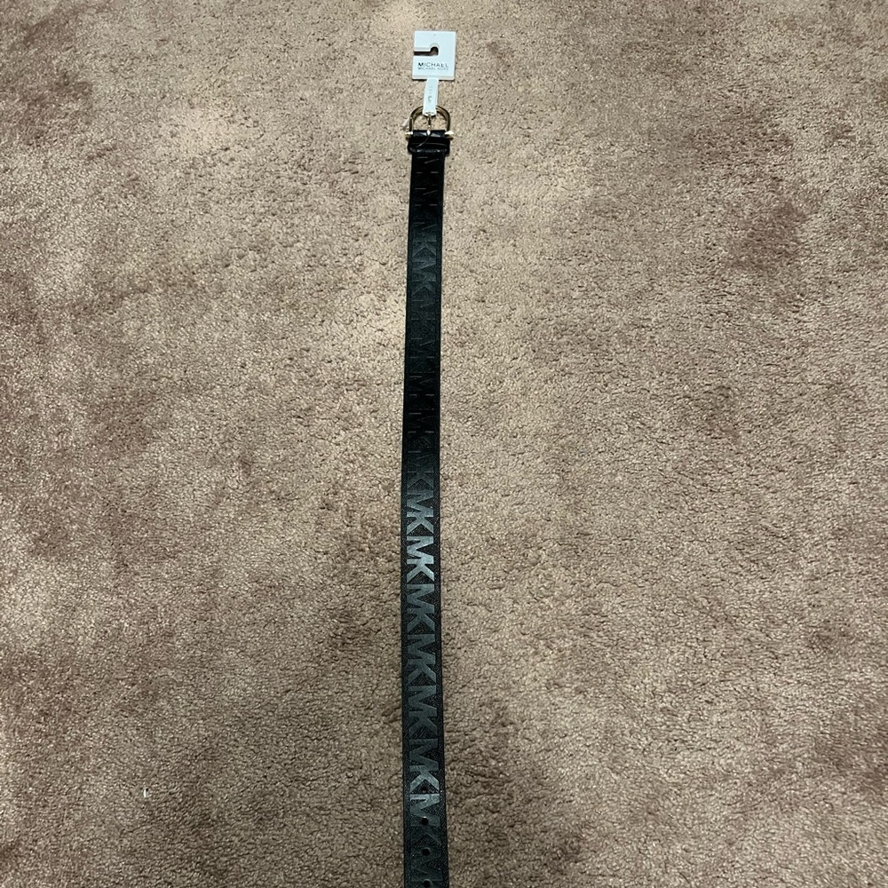 Michael Kors unisex leather monogram belt size S